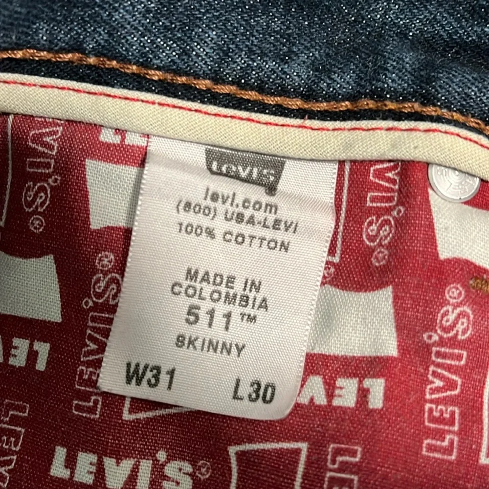 Levis Mens 511 Skinny Denim Cutoff Cuffed Shorts Size 31 Summer Casual Prepp